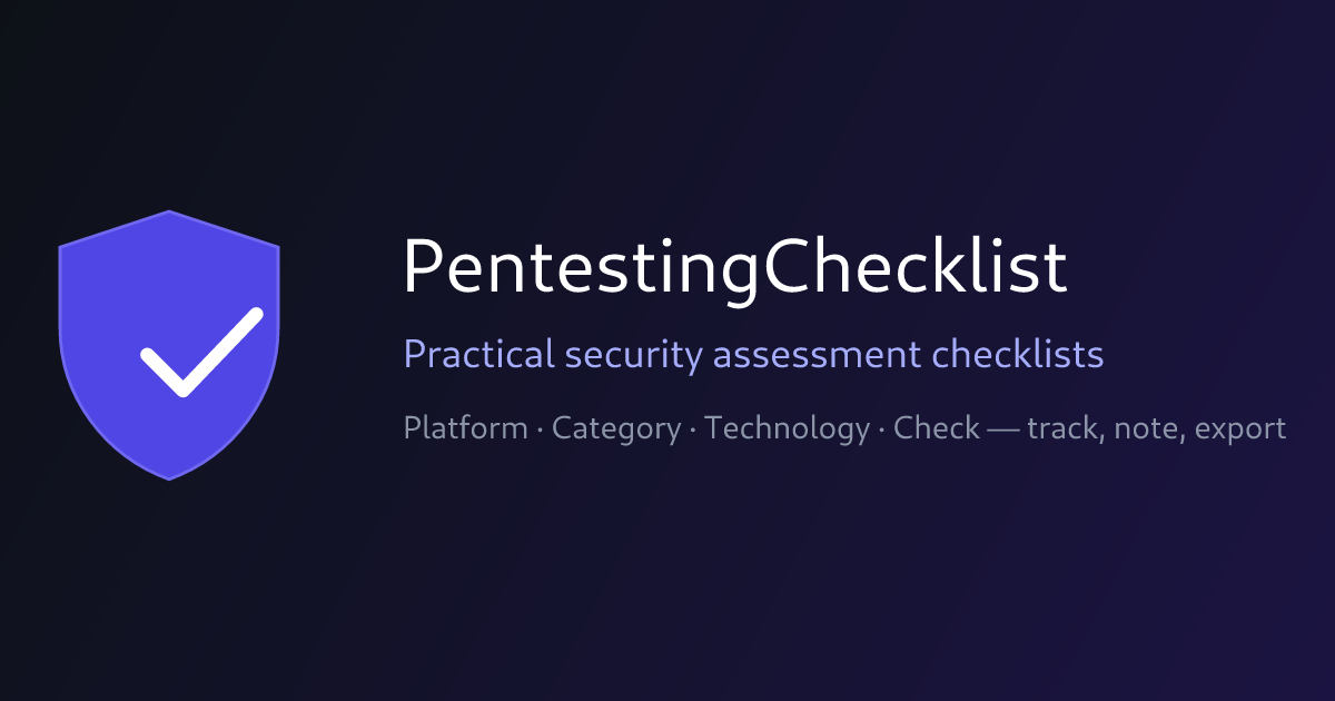 OSINT Checklist | PentestingChecklist